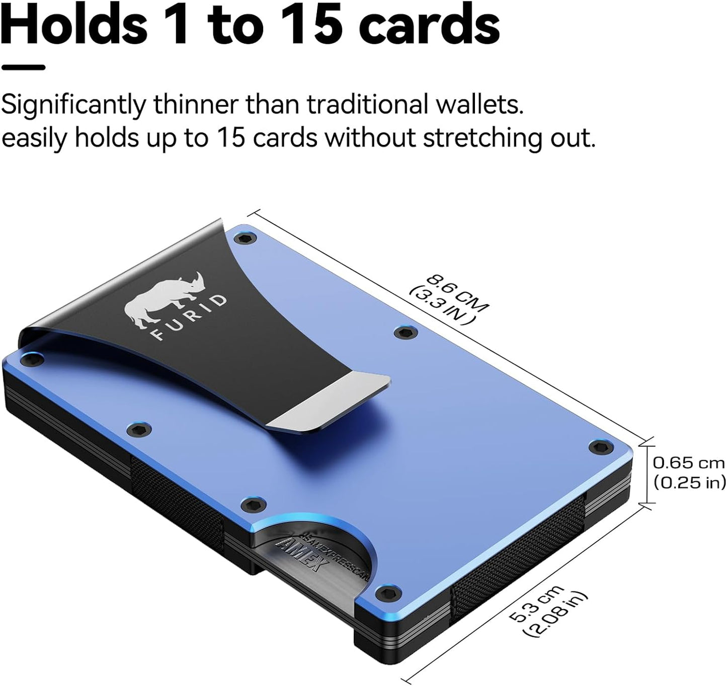RFID Minimalist Wallet with Money Clip