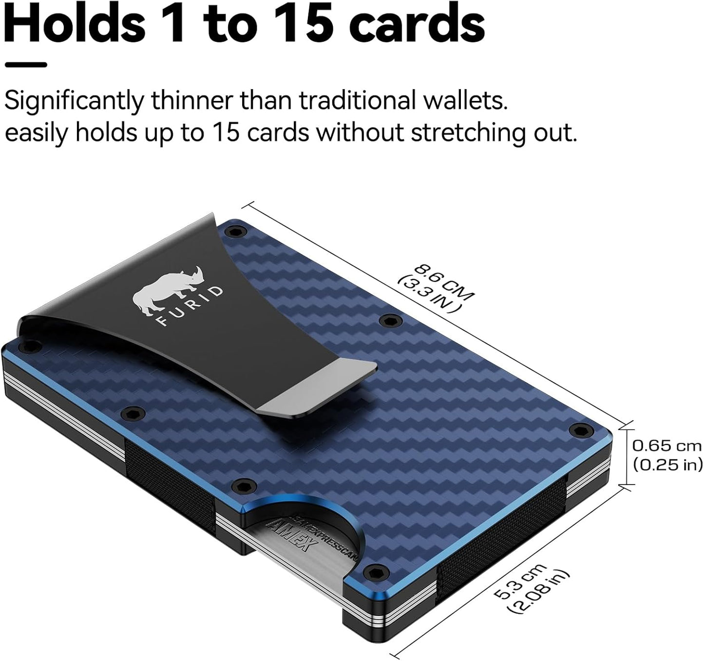 RFID Minimalist Wallet with Money Clip