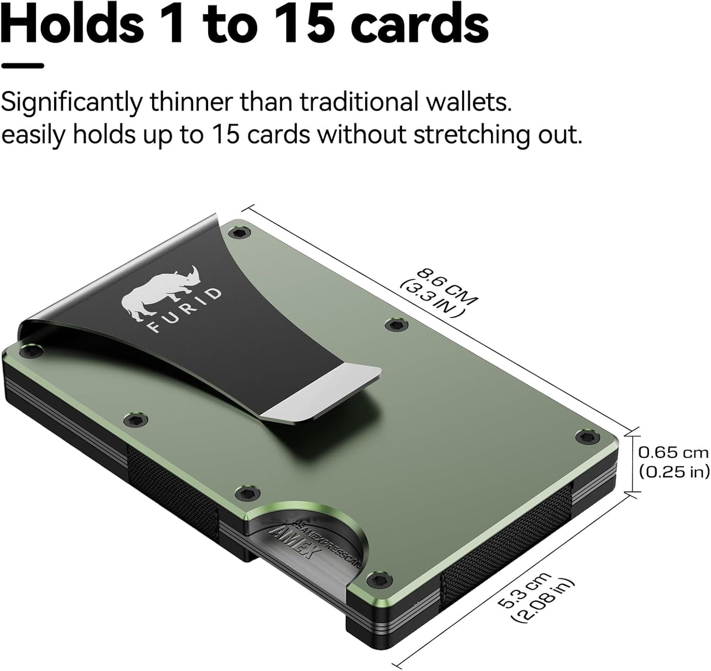RFID Minimalist Wallet with Money Clip