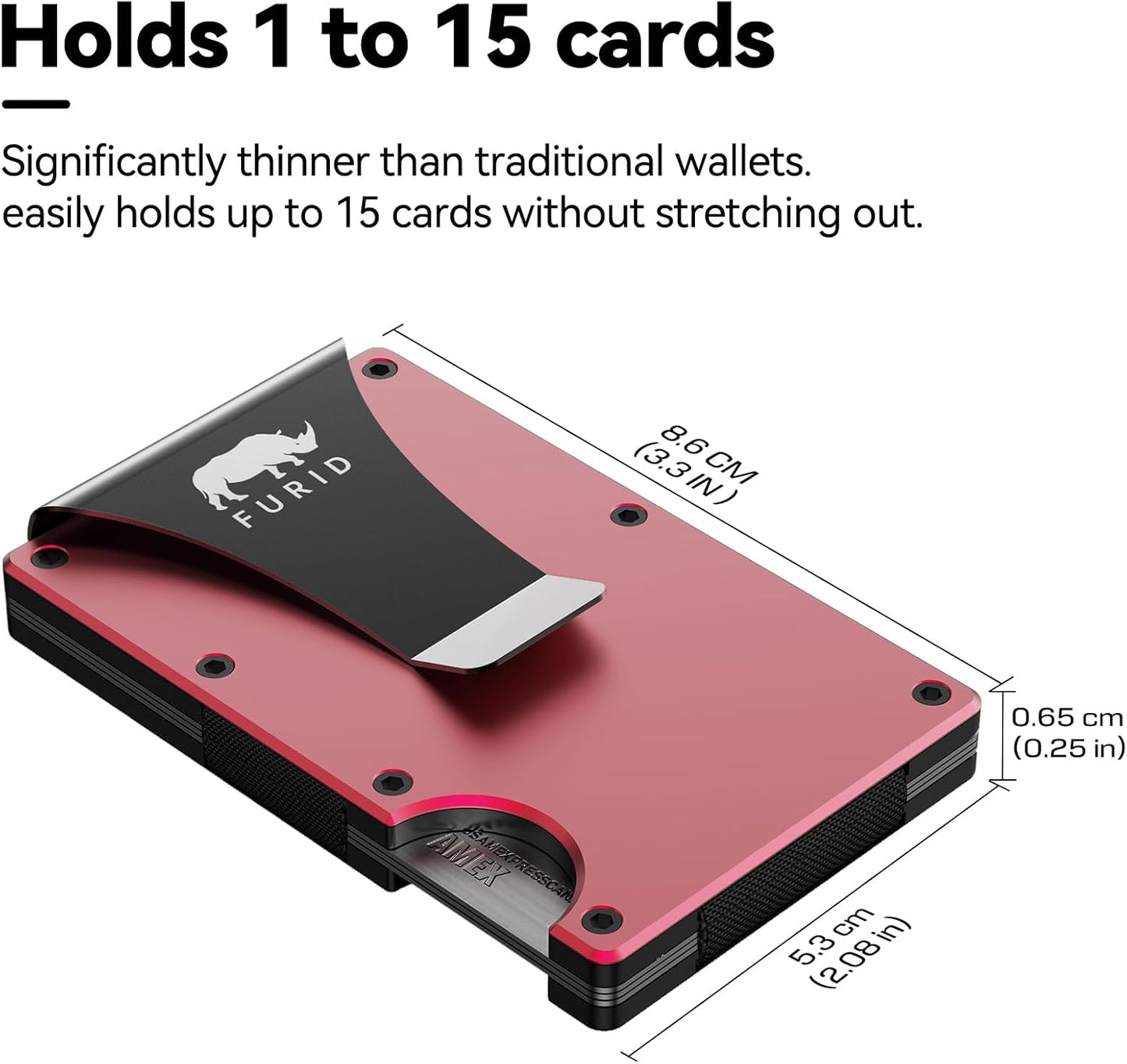 RFID Minimalist Wallet with Money Clip