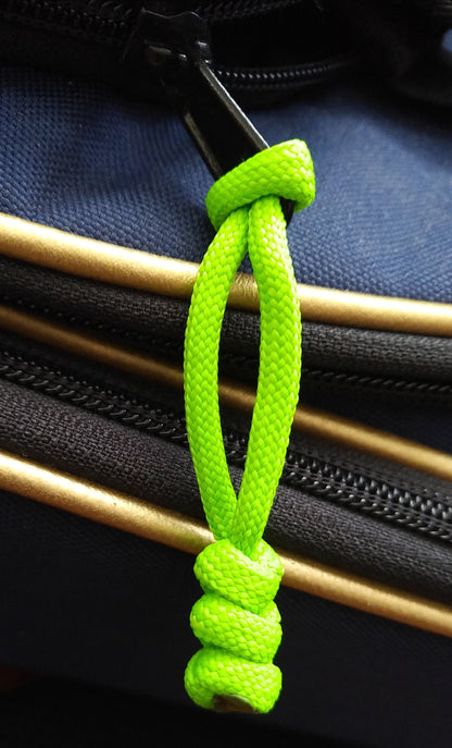 Lime Green Zipper Pull on Pipe Case