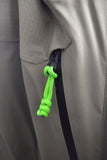 Lime Green Zipper Pull on Jacket