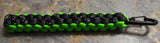 Keychain with snaphook in lime green and black