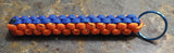 Keychain with round ring in orange and blue
