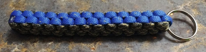 Keychain with round ring in blue and ACU