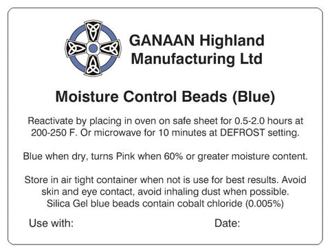 Moisture Control Beads (Blue)